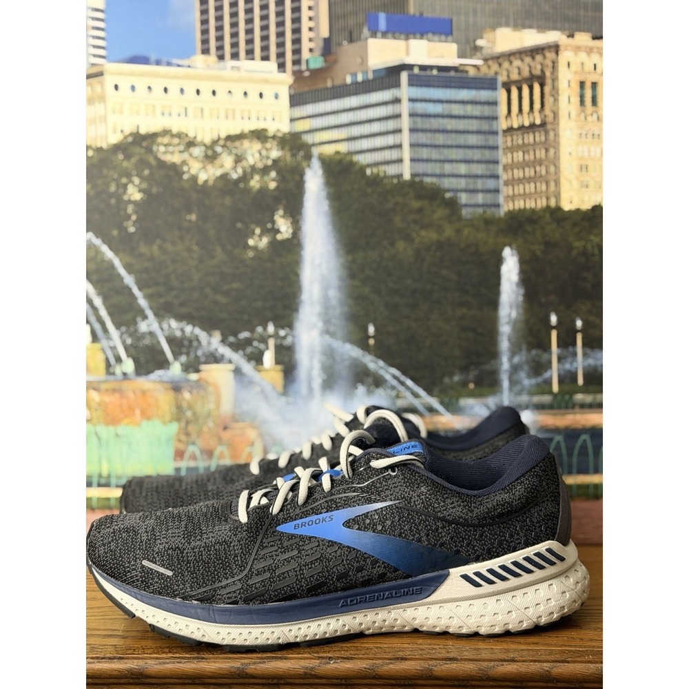 Brooks Adrenaline 21 Black Blue Mens US Size 11.5 1103491D402 Running Shoes